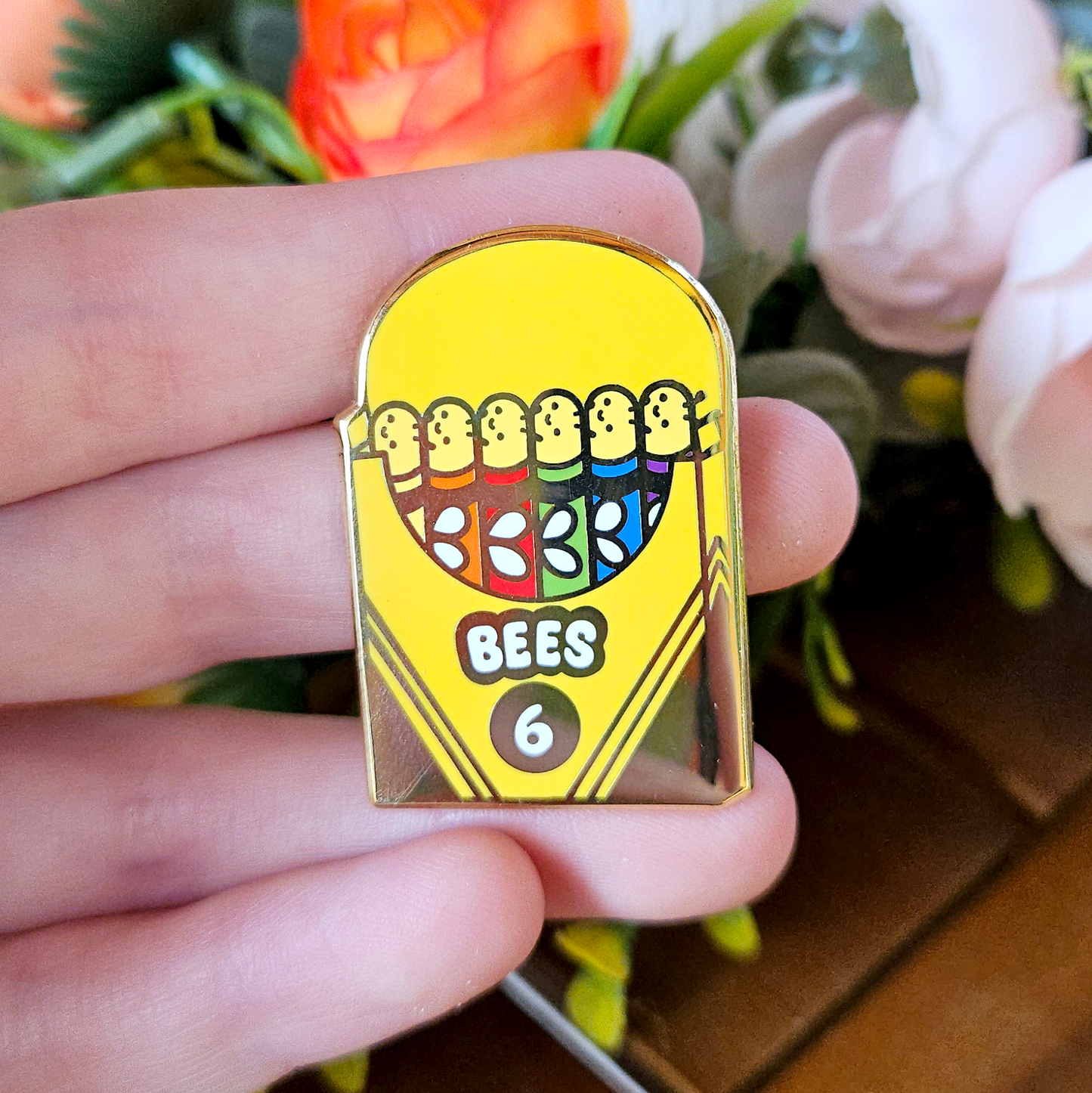 Crayon Bees - Hard Enamel Pin