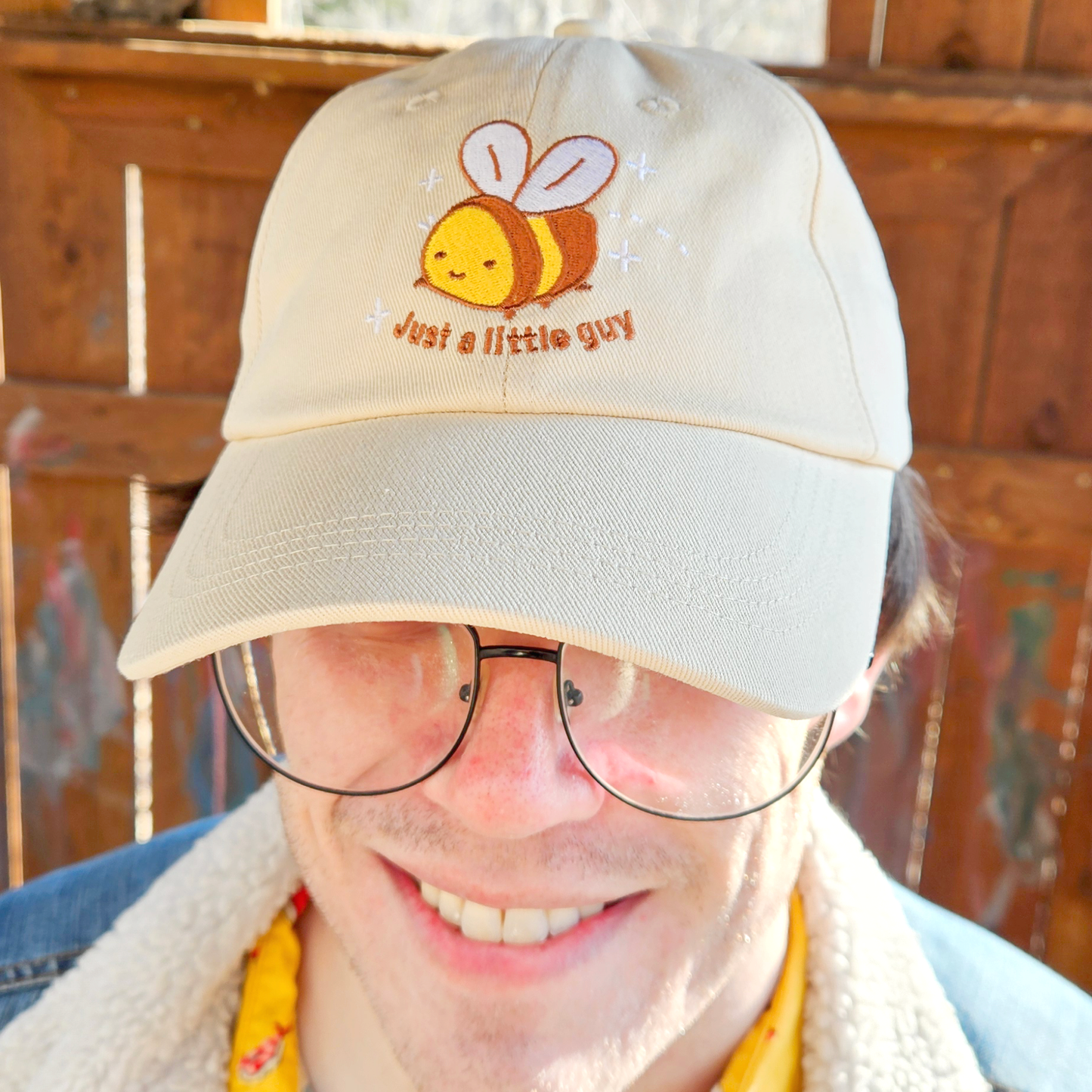 Just a Little Guy Bee - Embroidered Dad Hat