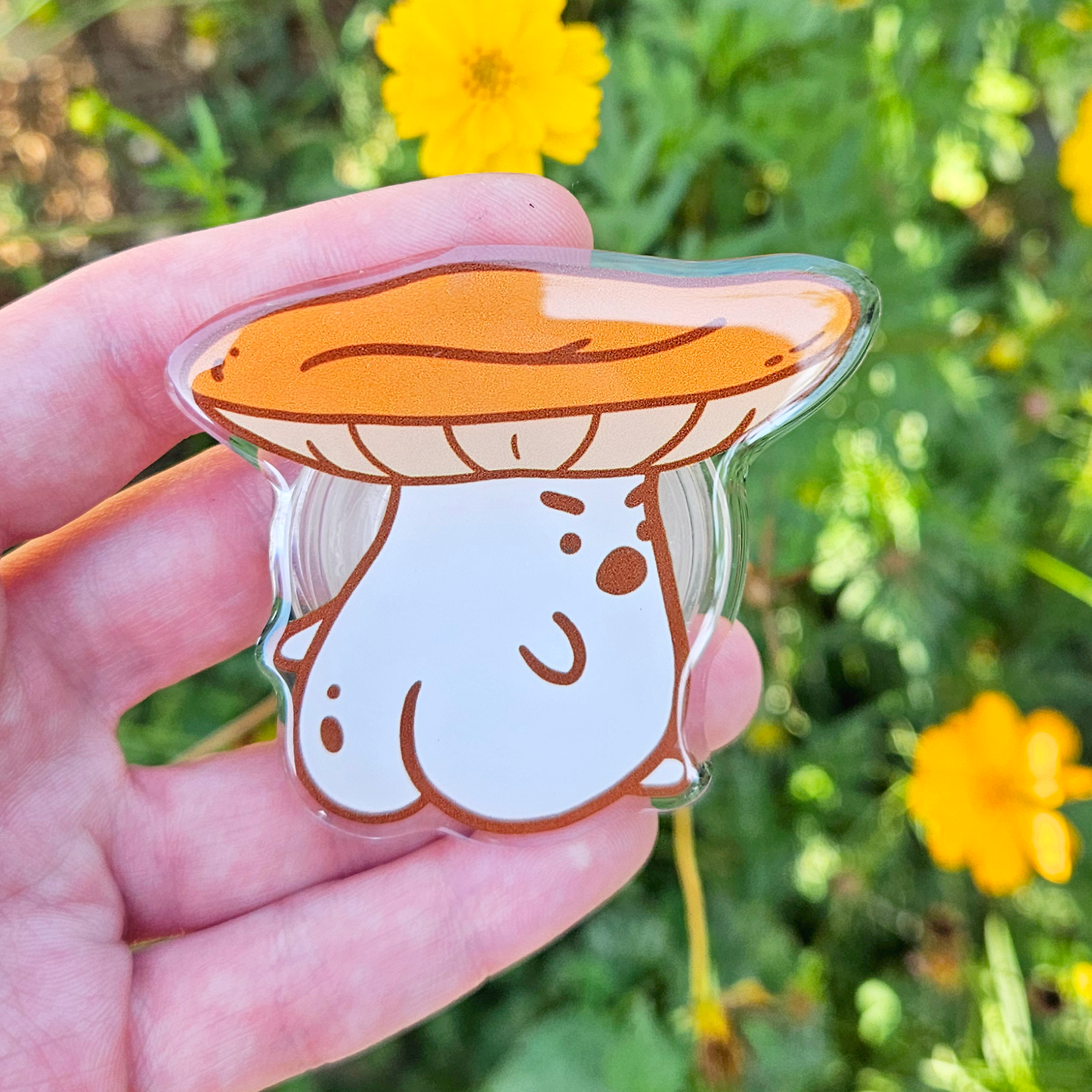 Orange Mushroom Phone Grip