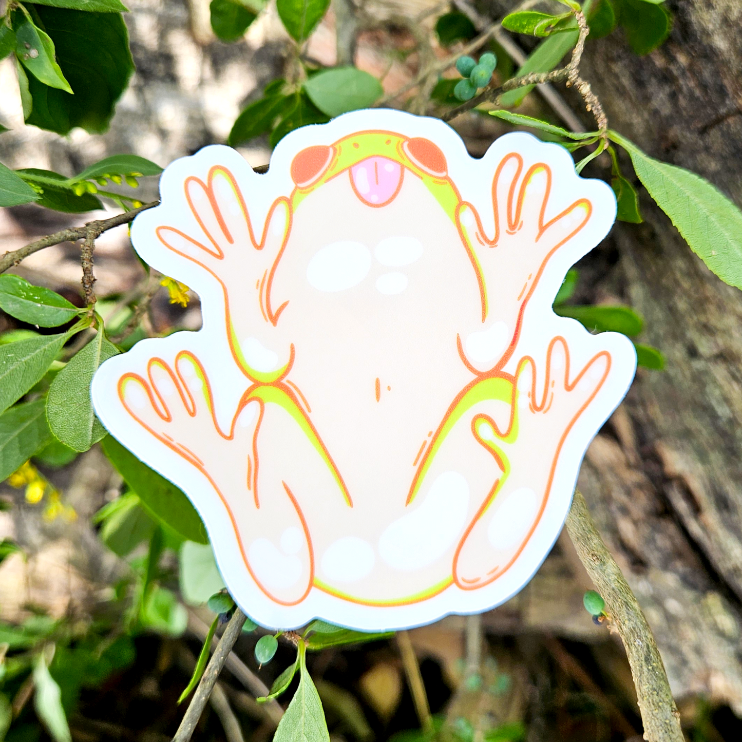 Window Gripper Frog Sticker