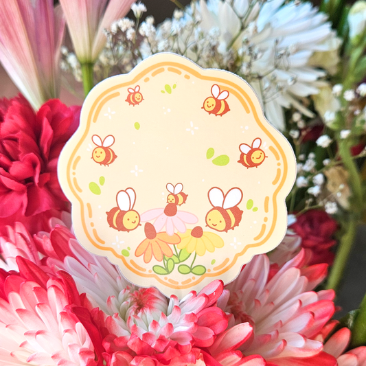 Yellow Pollinator Cluster  - Vinyl Sticker