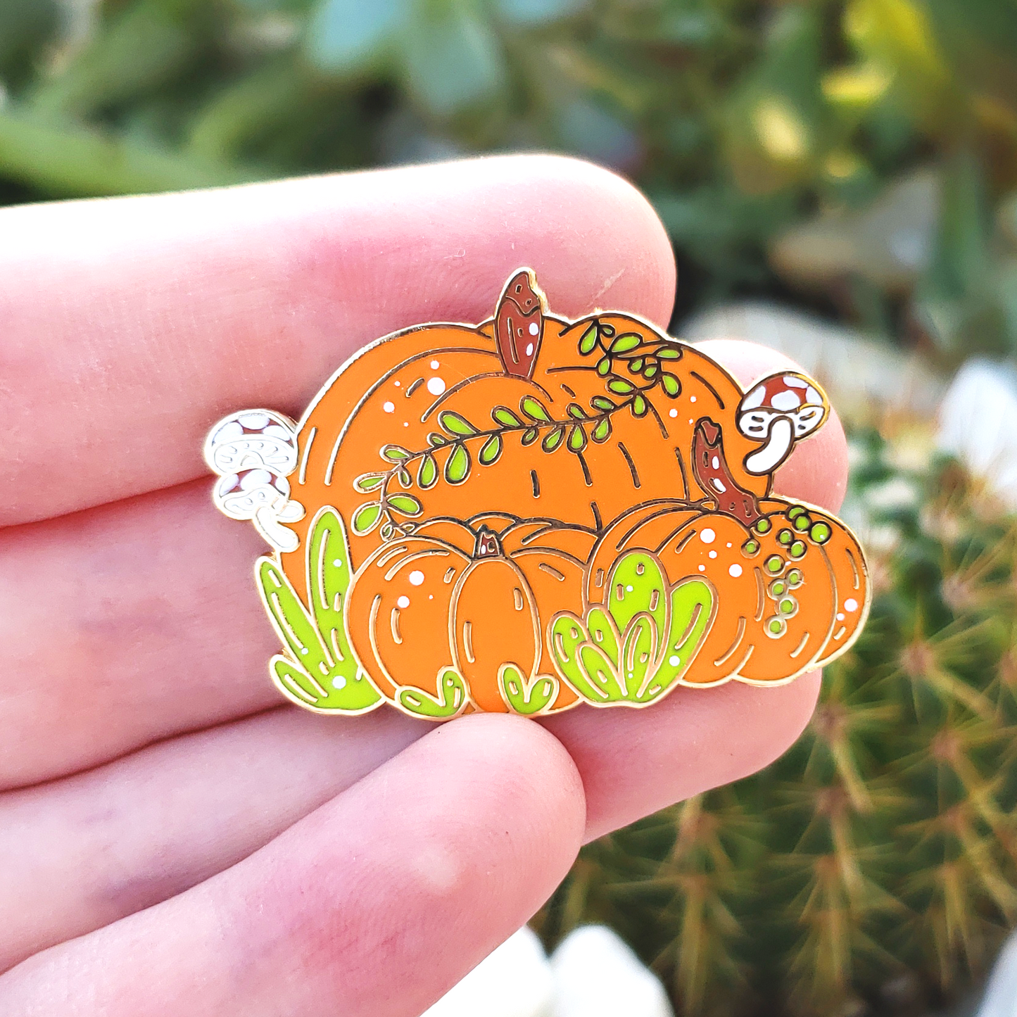 Pumpkin Garden - Hard Enamel Pin