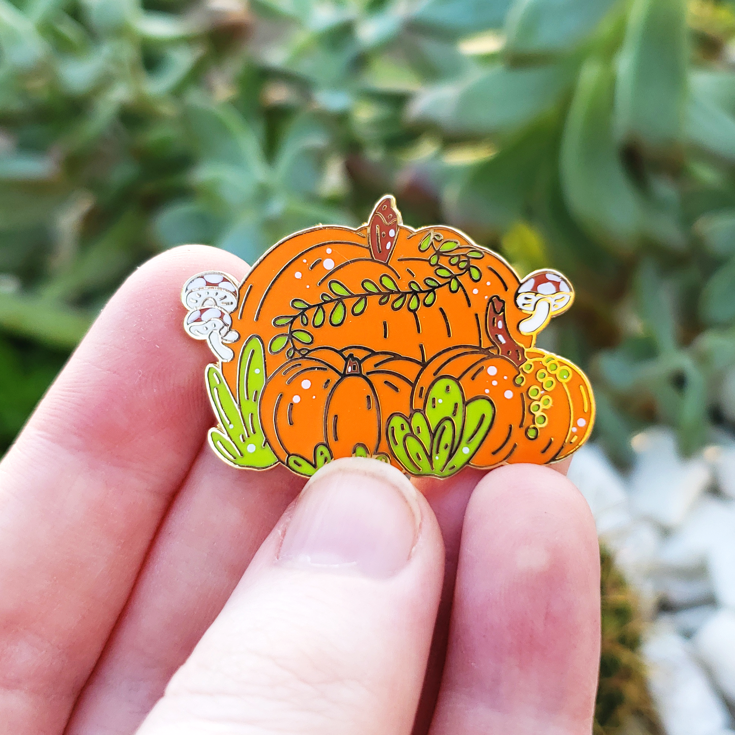 Pumpkin Garden - Hard Enamel Pin