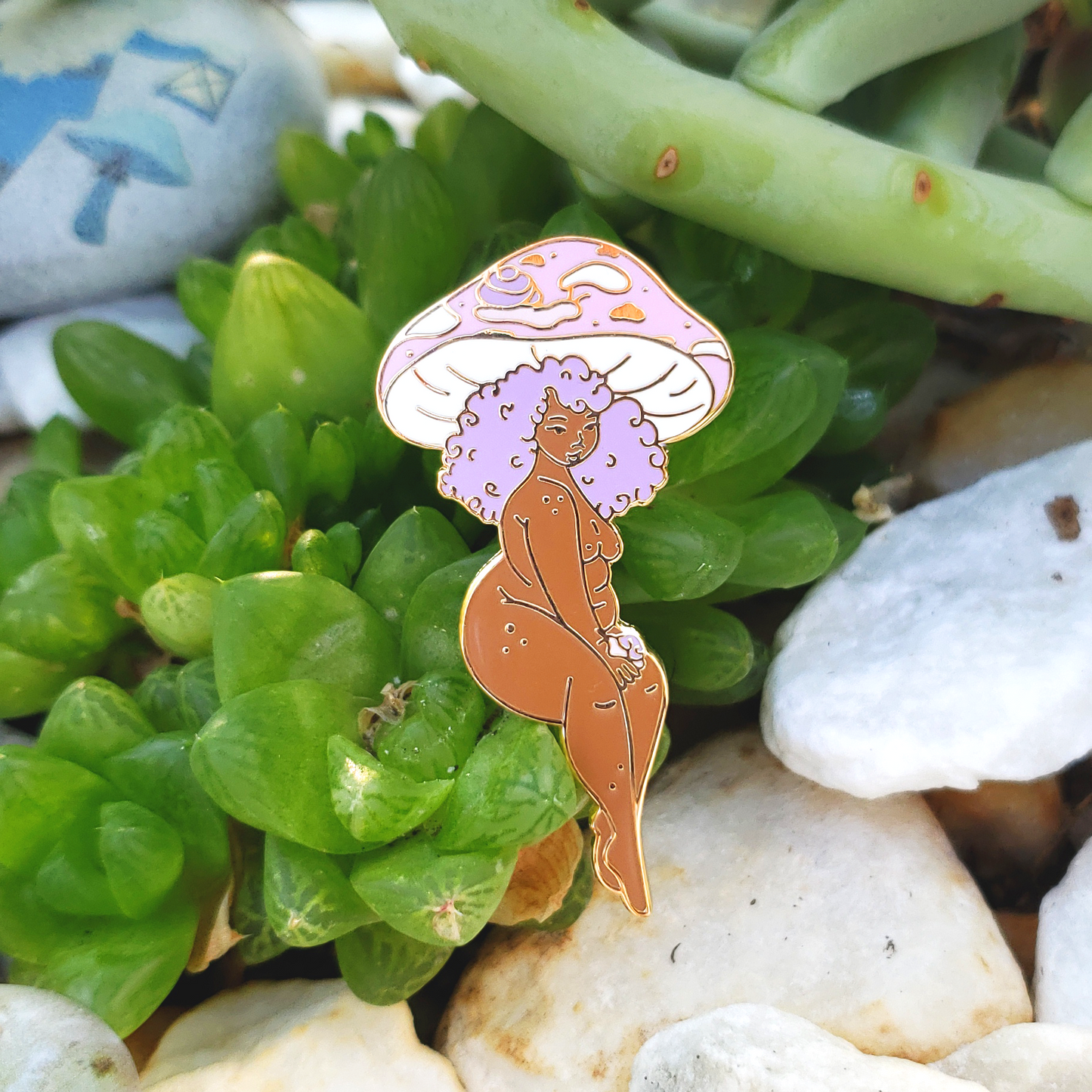 Snail Queen Mushroom Girl - Hard Enamel Pin