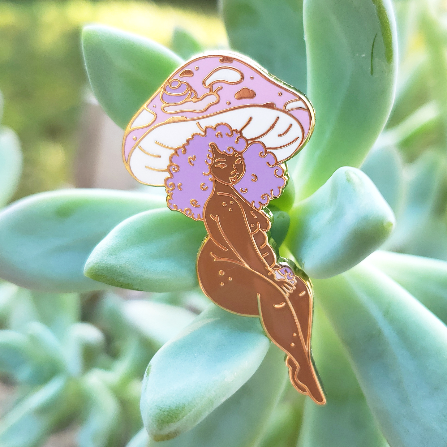 Snail Queen Mushroom Girl - Hard Enamel Pin