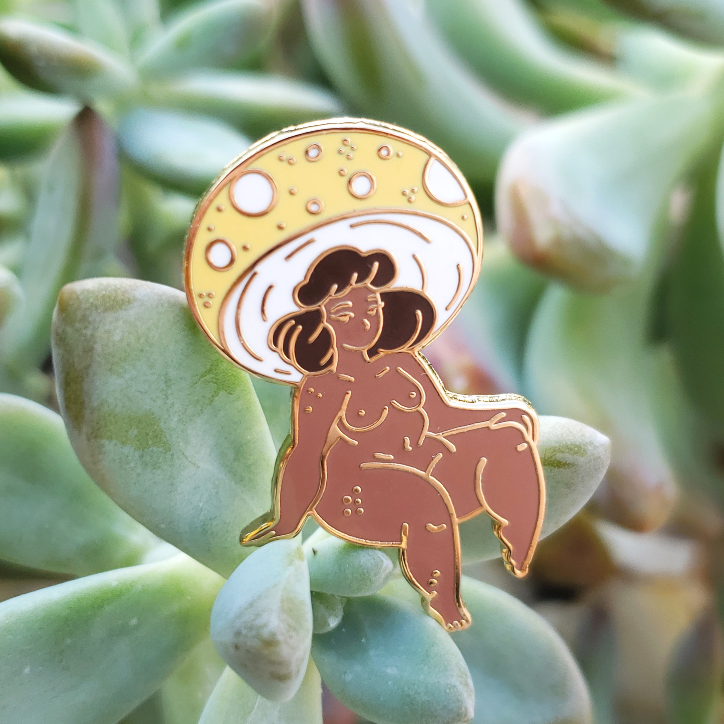 Yellow Mushroom Girl - Hard Enamel Pin