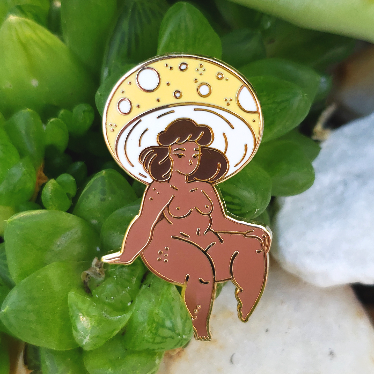 Yellow Mushroom Girl - Hard Enamel Pin