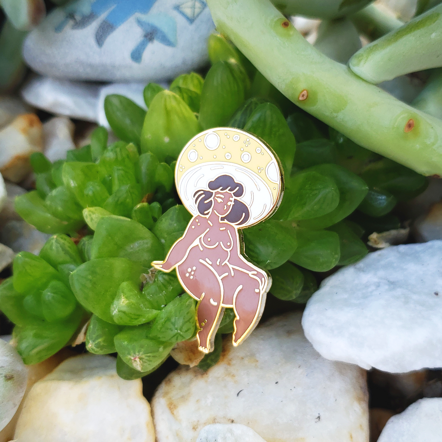 Yellow Mushroom Girl - Hard Enamel Pin