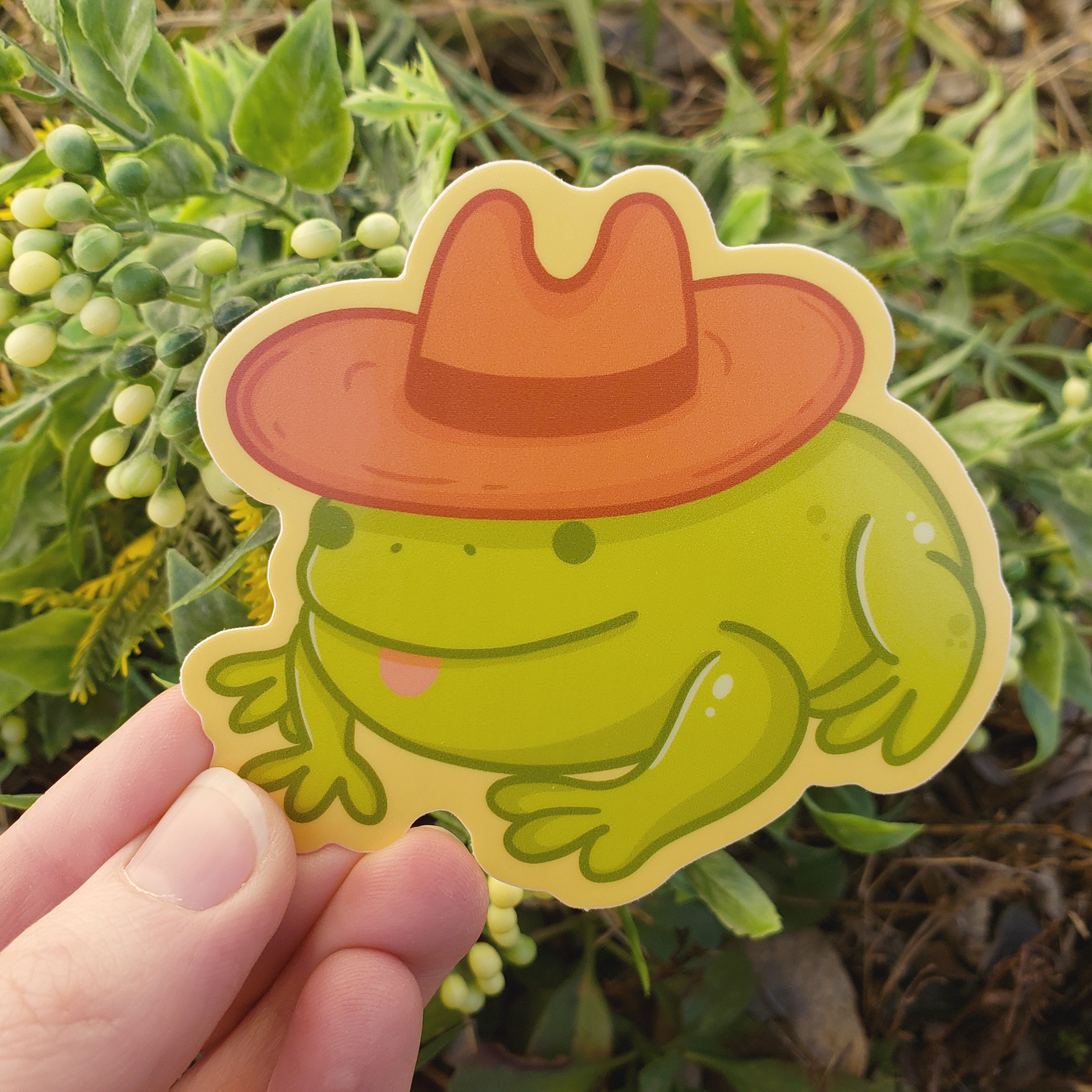 Cowboy Frog Sticker