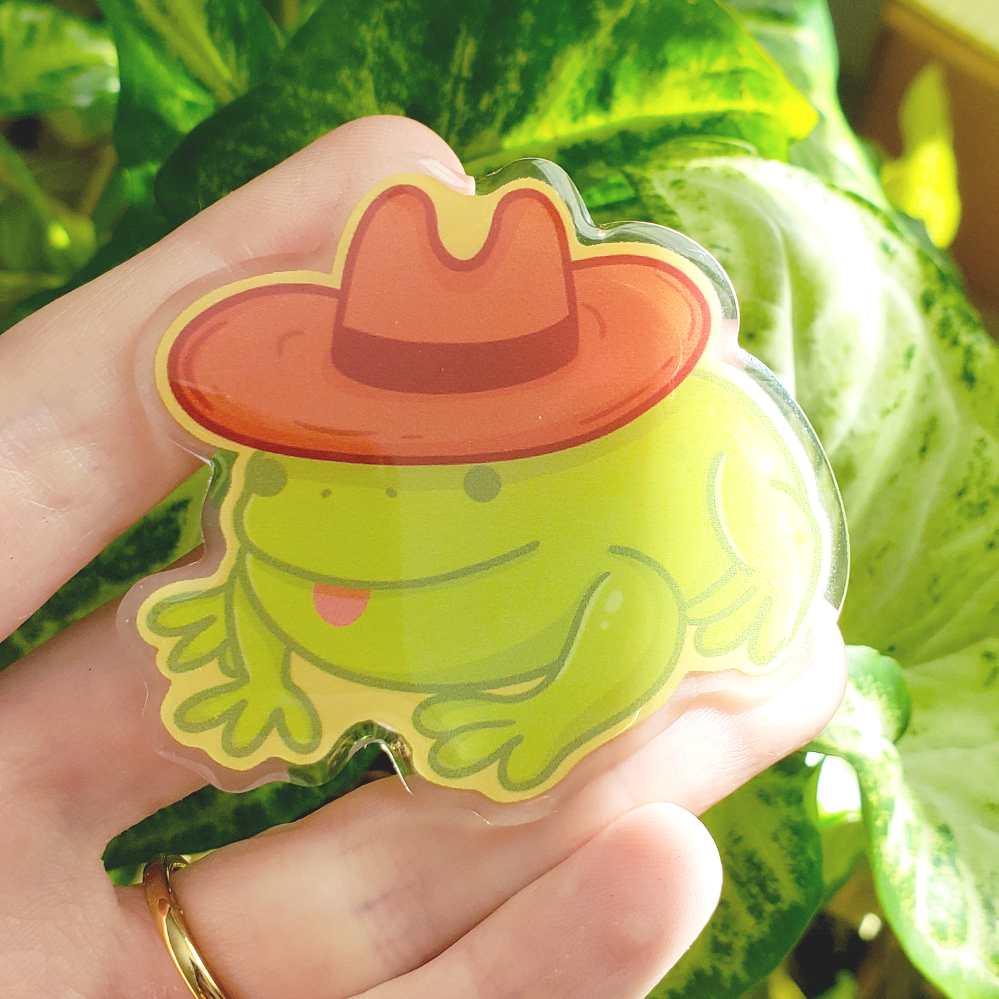 Cowboy Frog Phone Grip