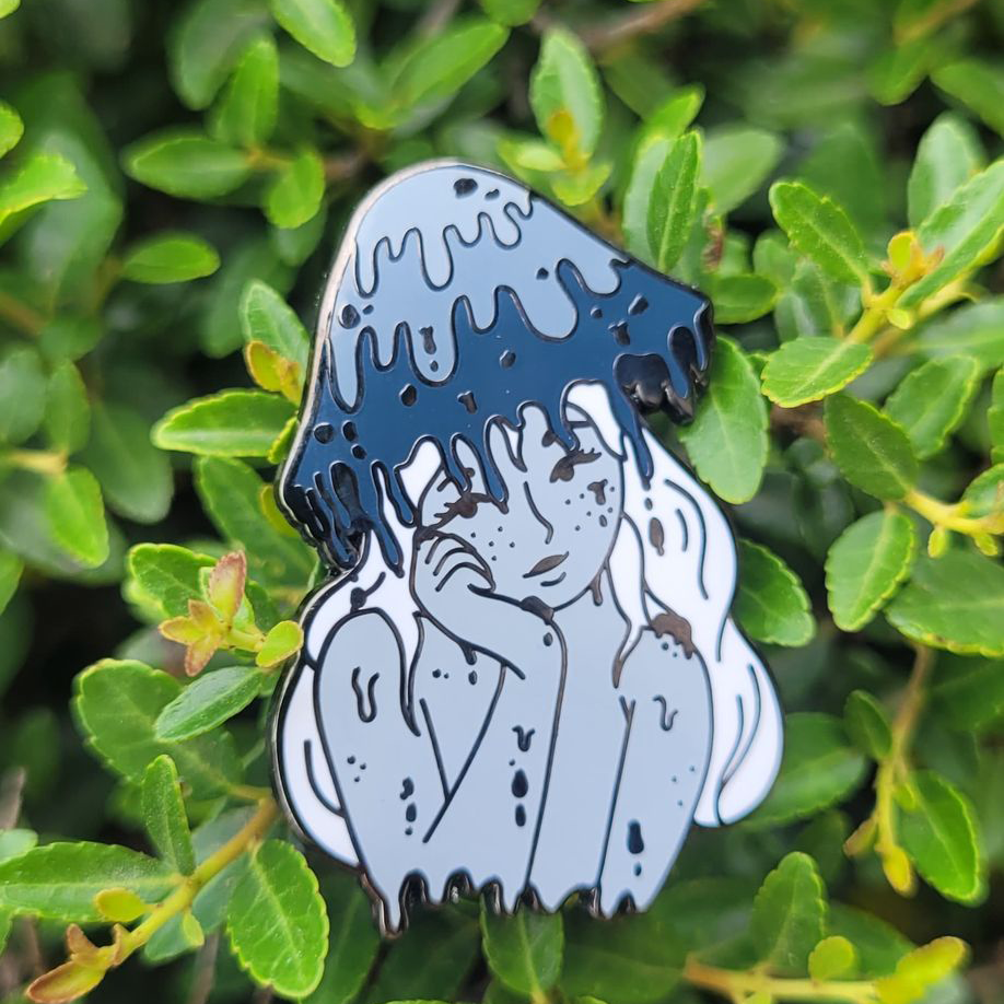 Inkcap Mushroom Girl - Hard Enamel Pin
