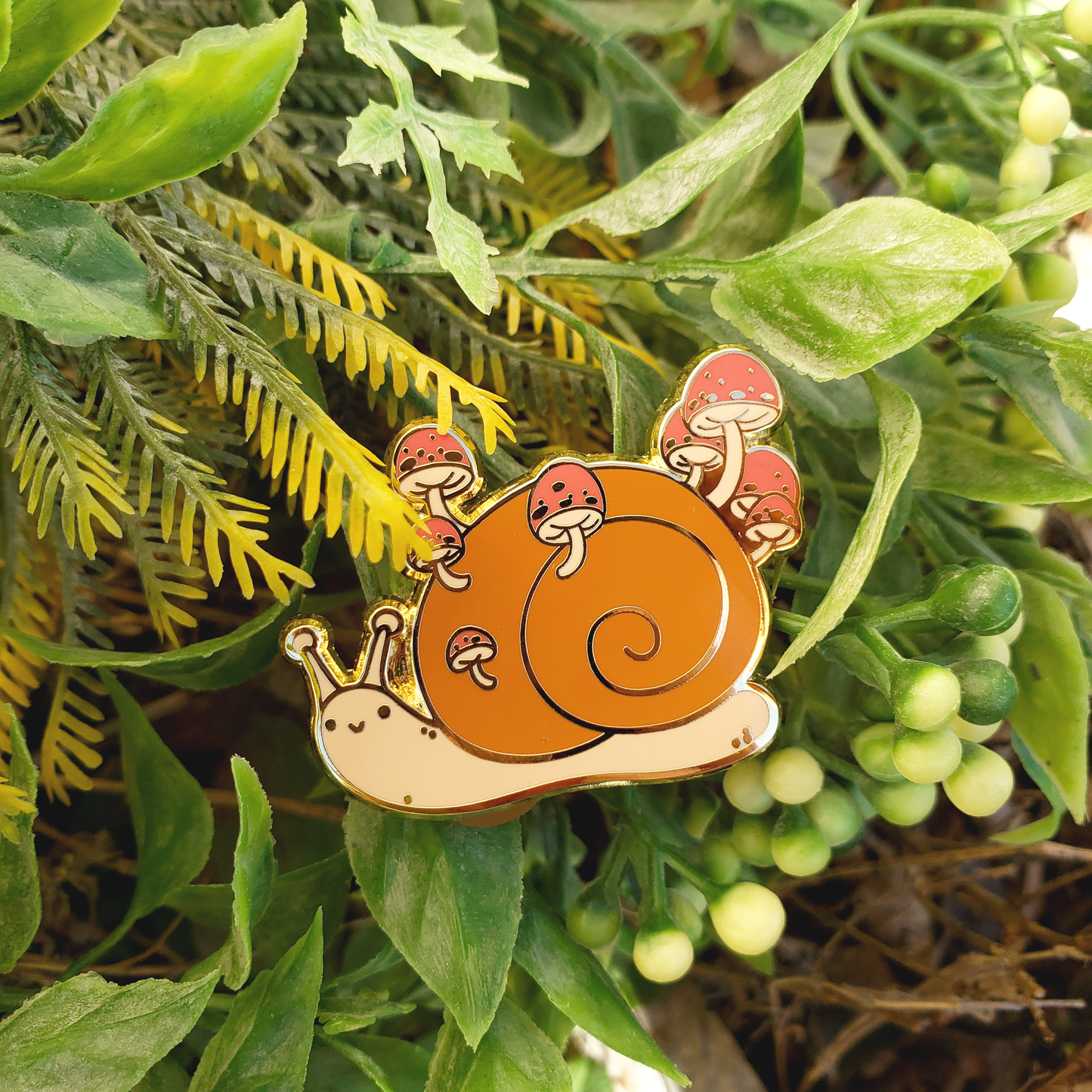 Mushroom Snail - Hard Enamel Pin