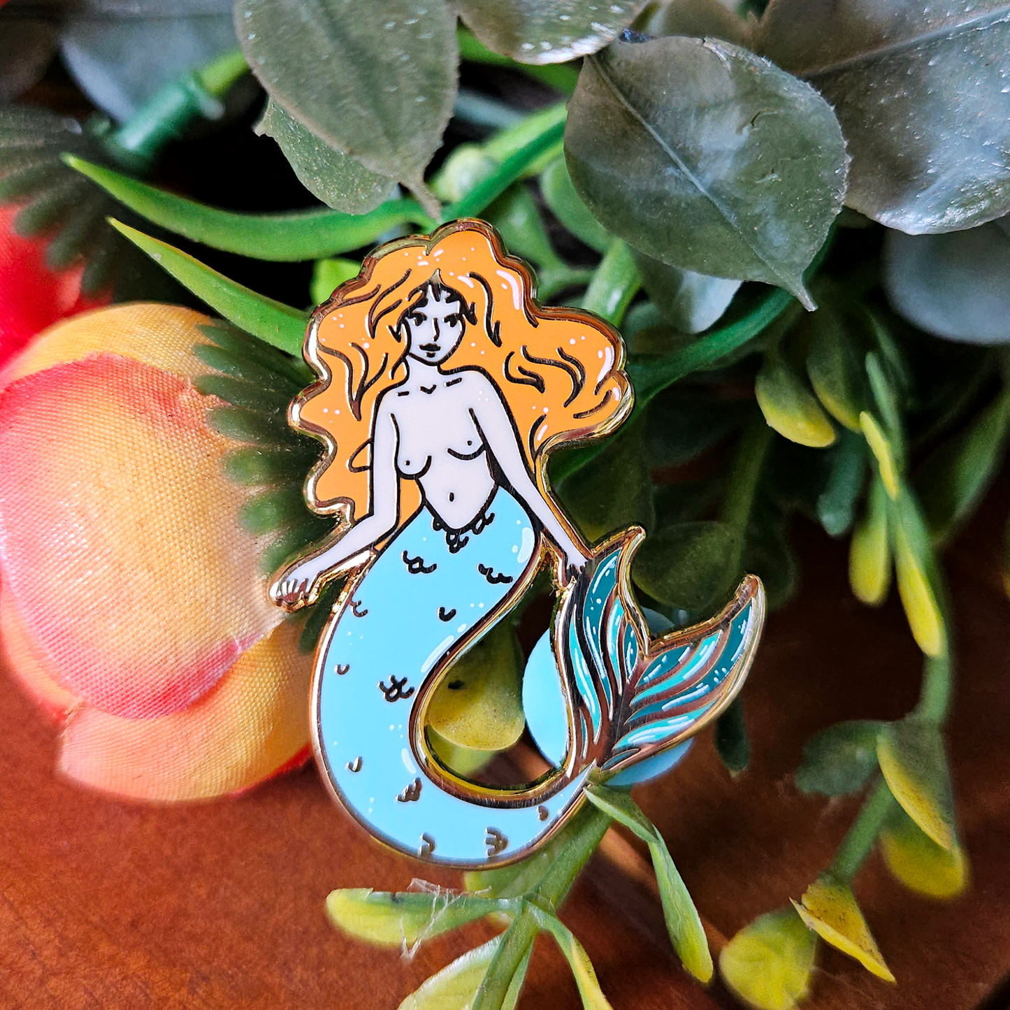 Red Hair Mermaid - Hard Enamel Pin