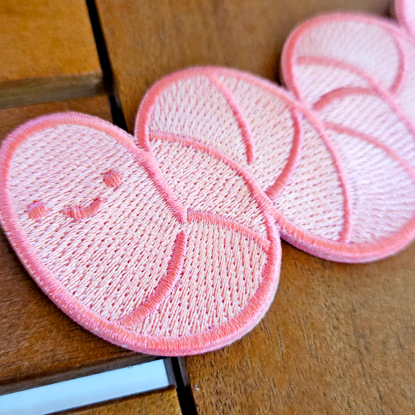 Big ol Worm Double Sided Embroidered Keychain