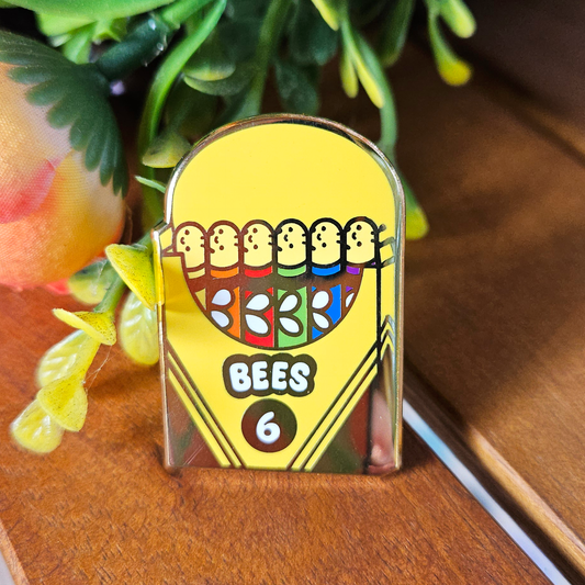 Crayon Bees Enamel Pin - Pin Club