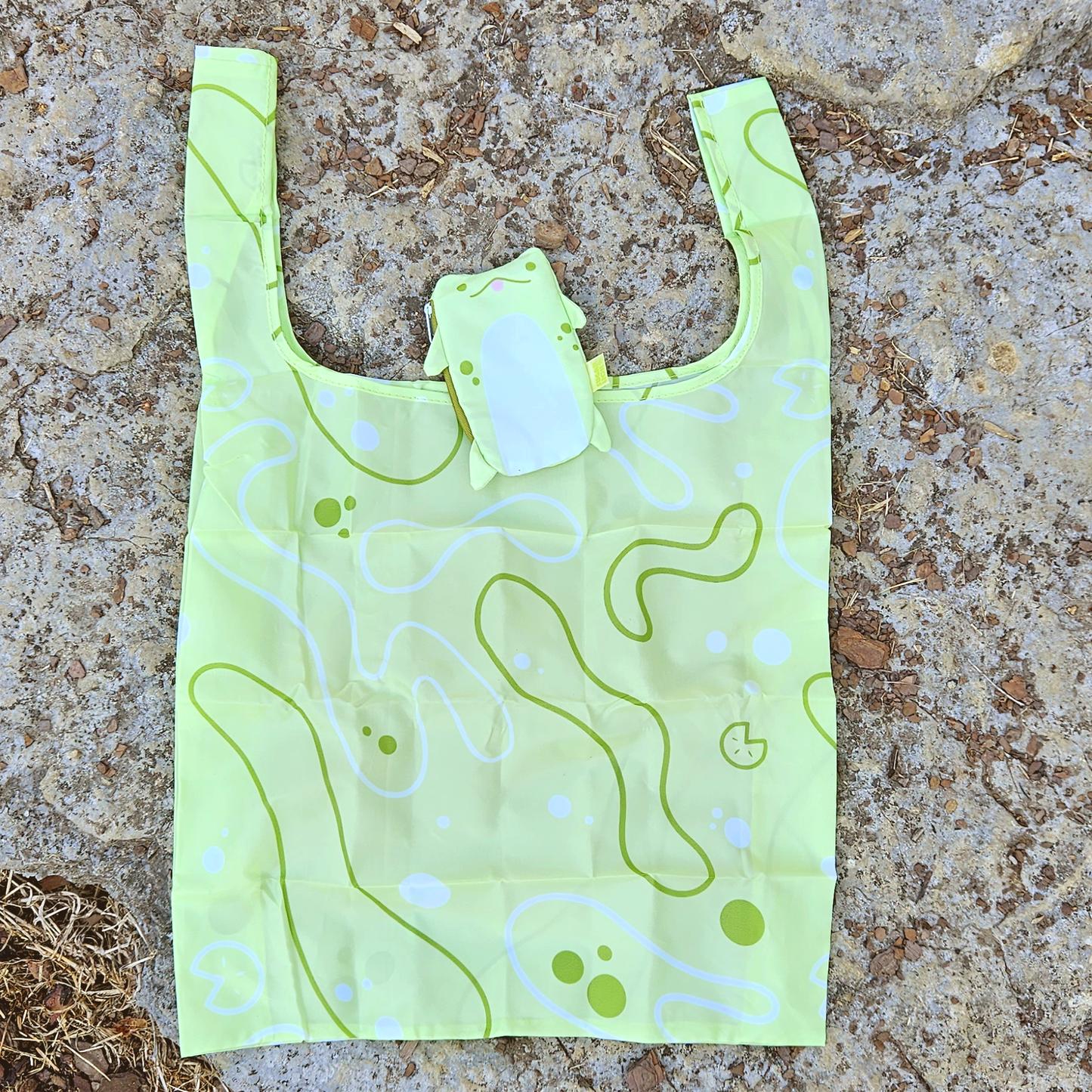 Frog Grocery Tote & Foldable Shopping Bag