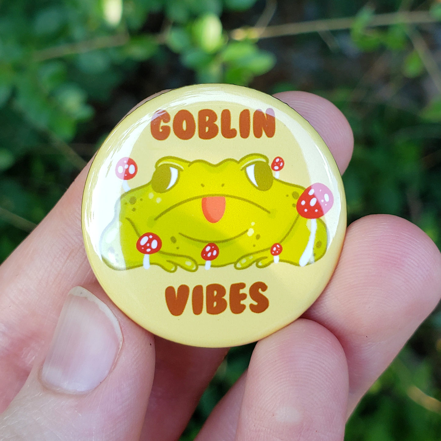 Goblin Vibes Frog 1.25" Button