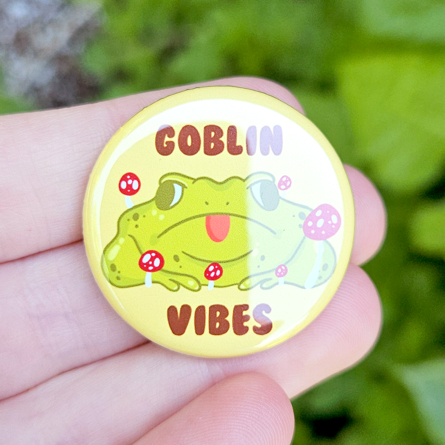 Goblin Vibes Frog 1.25" Button