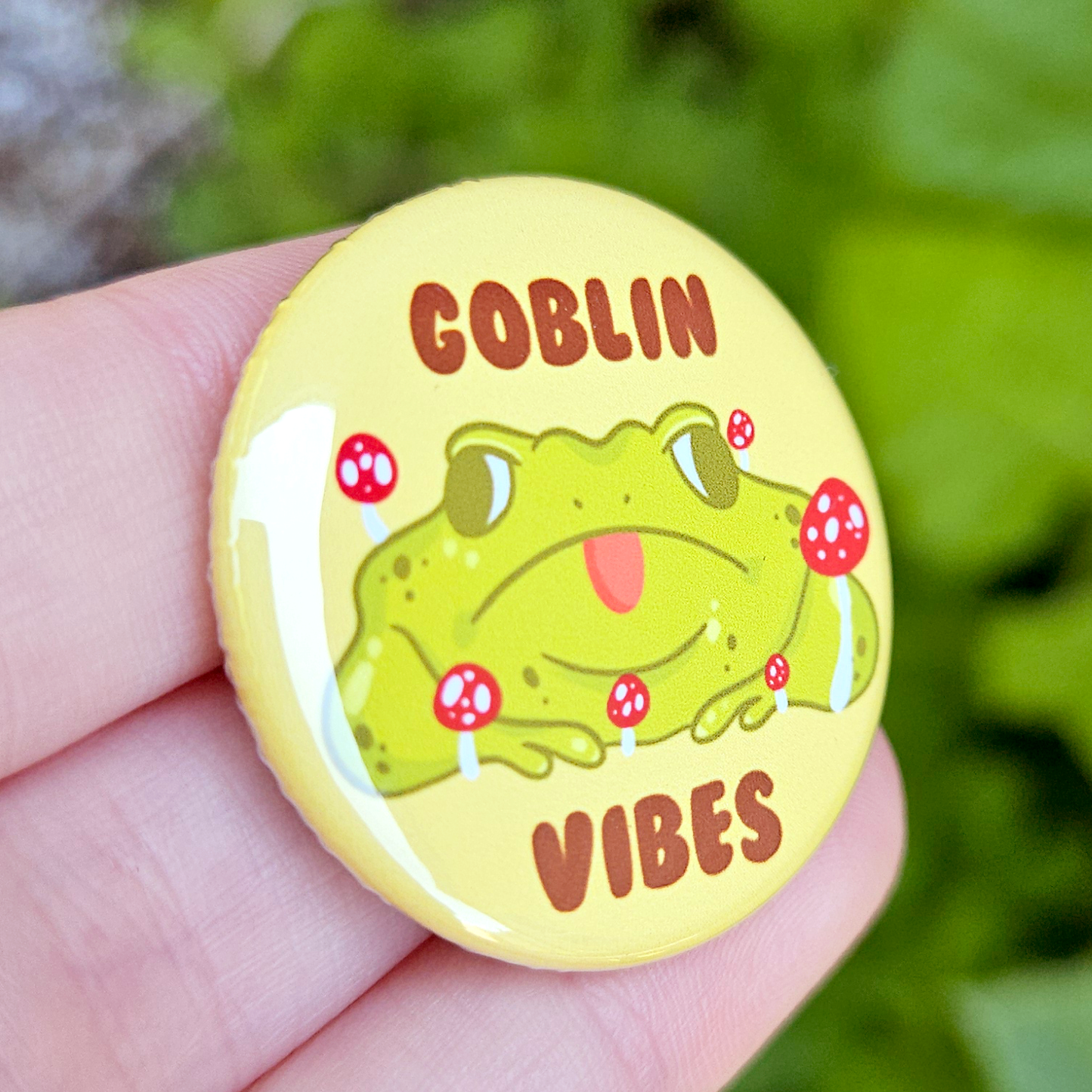 Goblin Vibes Frog 1.25" Button
