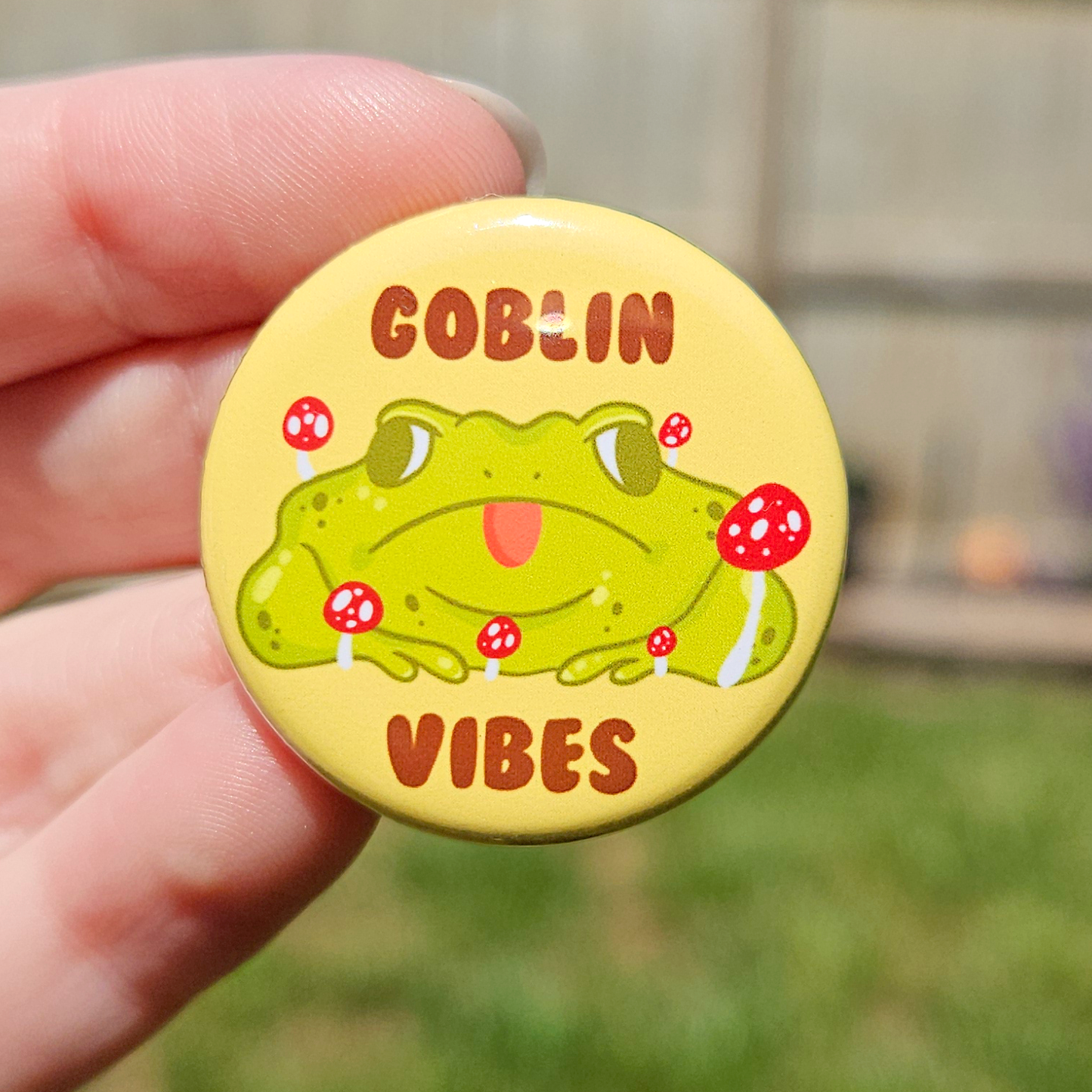 Goblin Vibes Frog 1.25" Button