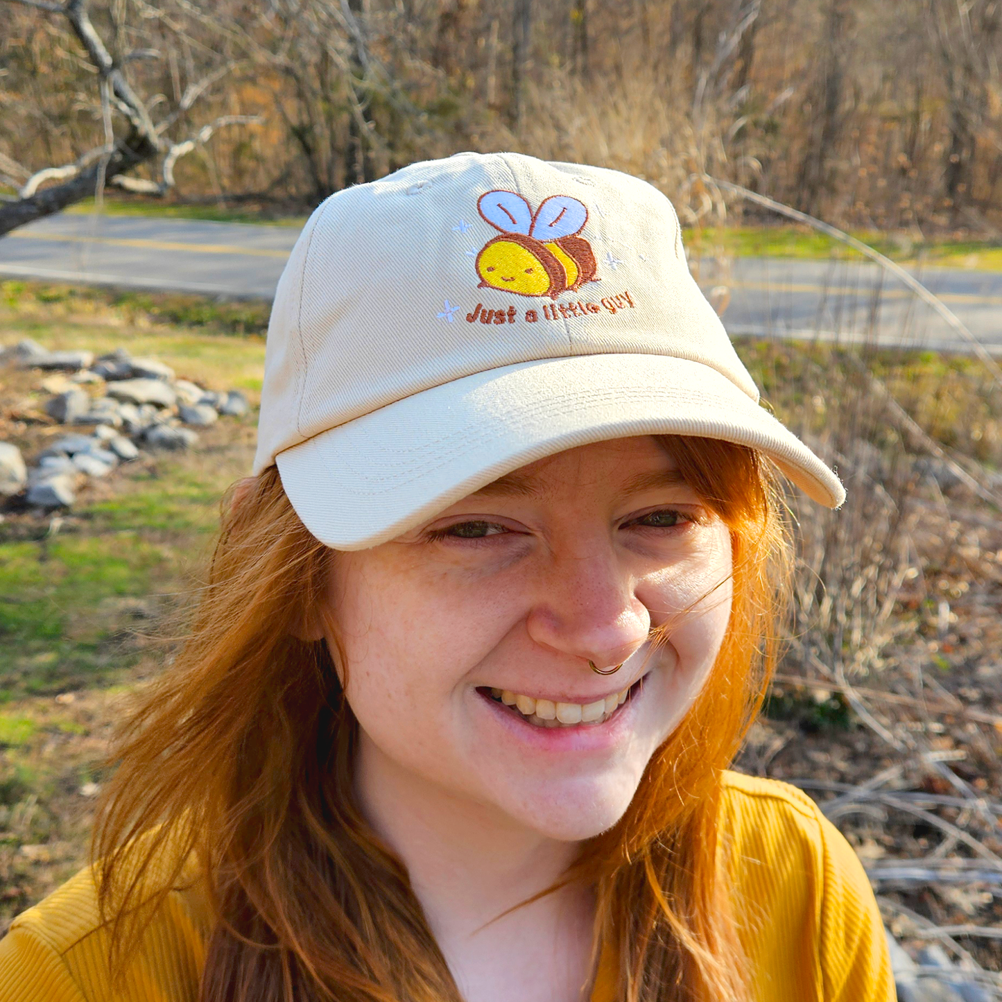 Just a Little Guy Bee - Embroidered Dad Hat