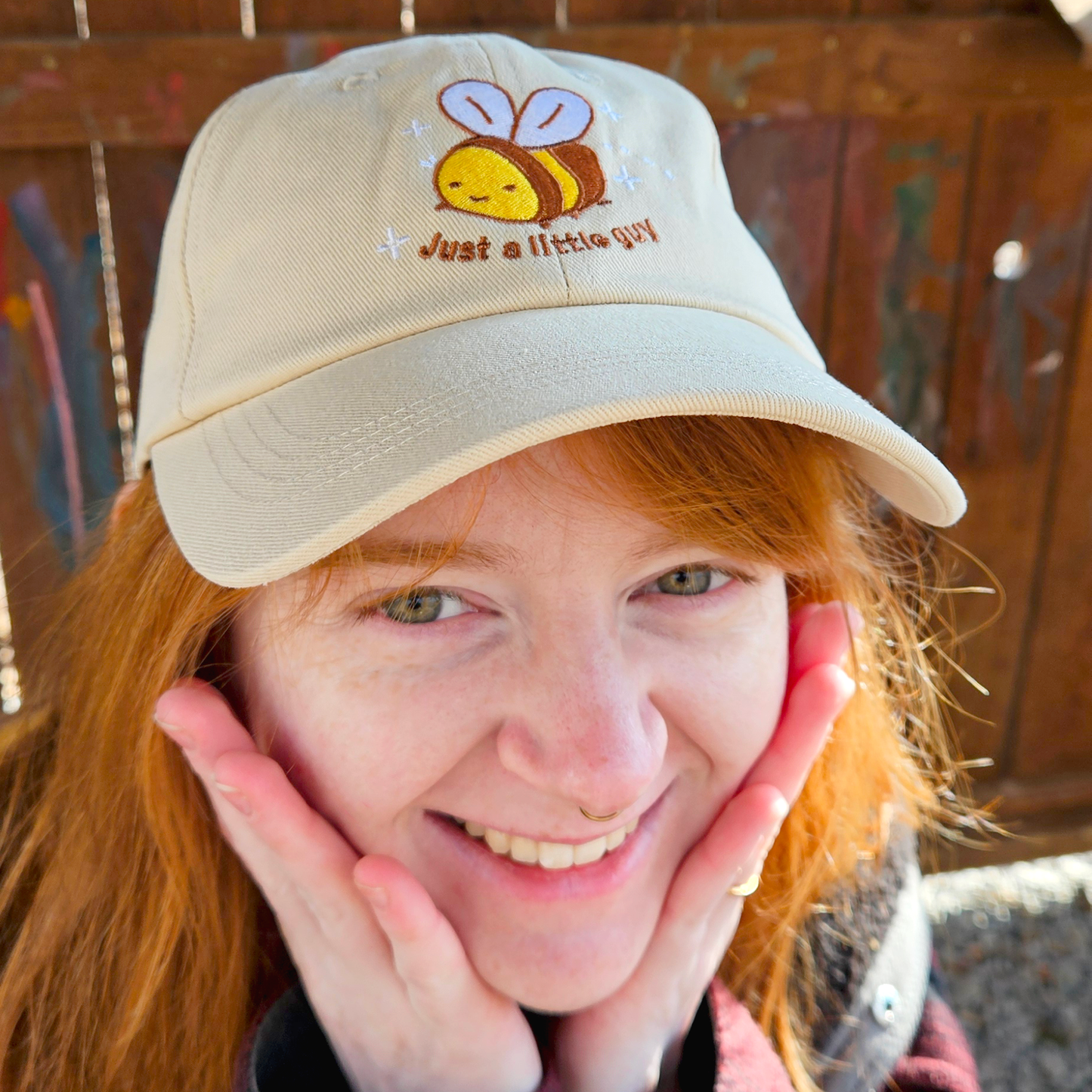 Just a Little Guy Bee - Embroidered Dad Hat