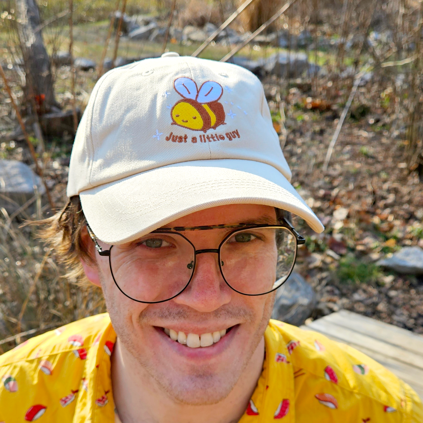 Just a Little Guy Bee - Embroidered Dad Hat