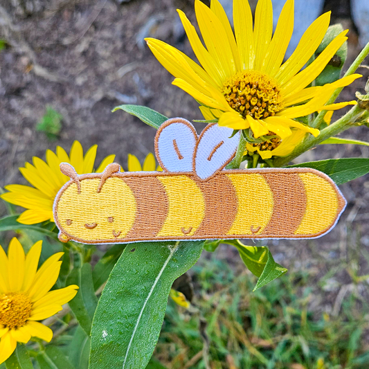 Long bee Iron on Patch