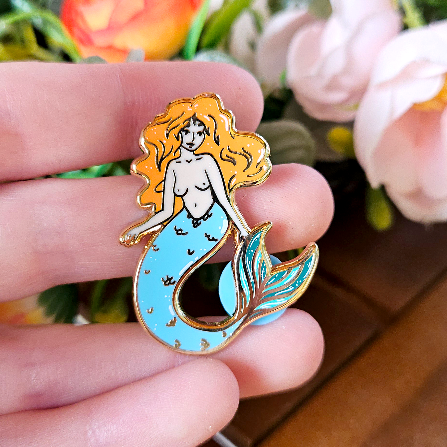 Red Hair Mermaid - Hard Enamel Pin