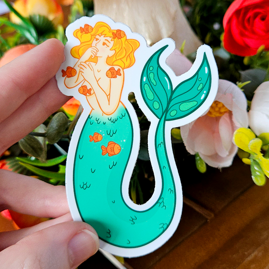 Mermaid - Mushroom Mail Sticker Design!