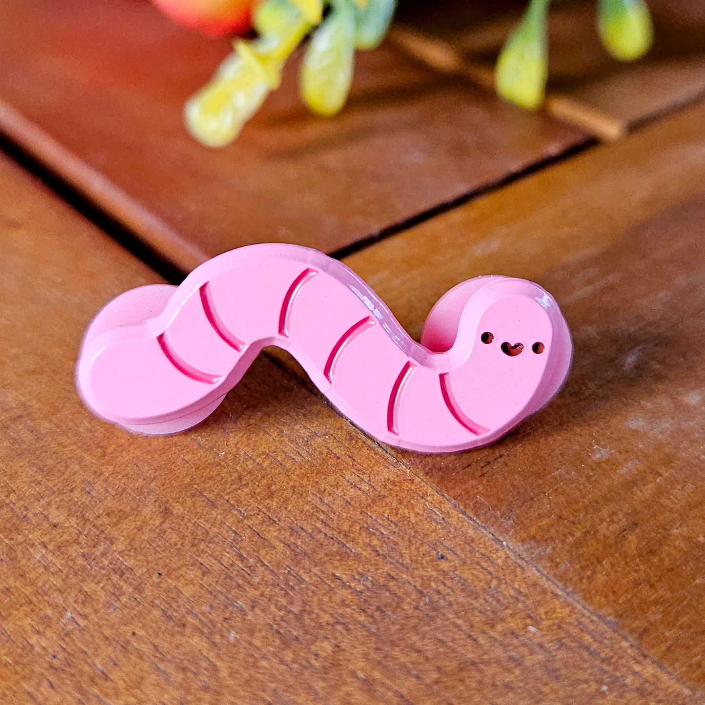 Wiggle Worm - Dyed Soft Enamel Pin