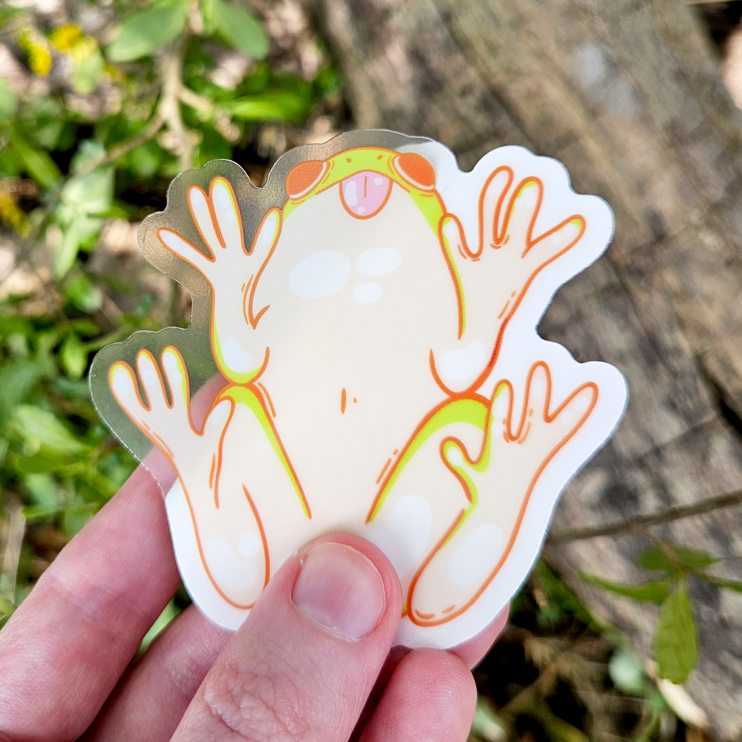 Window Gripper Frog Sticker