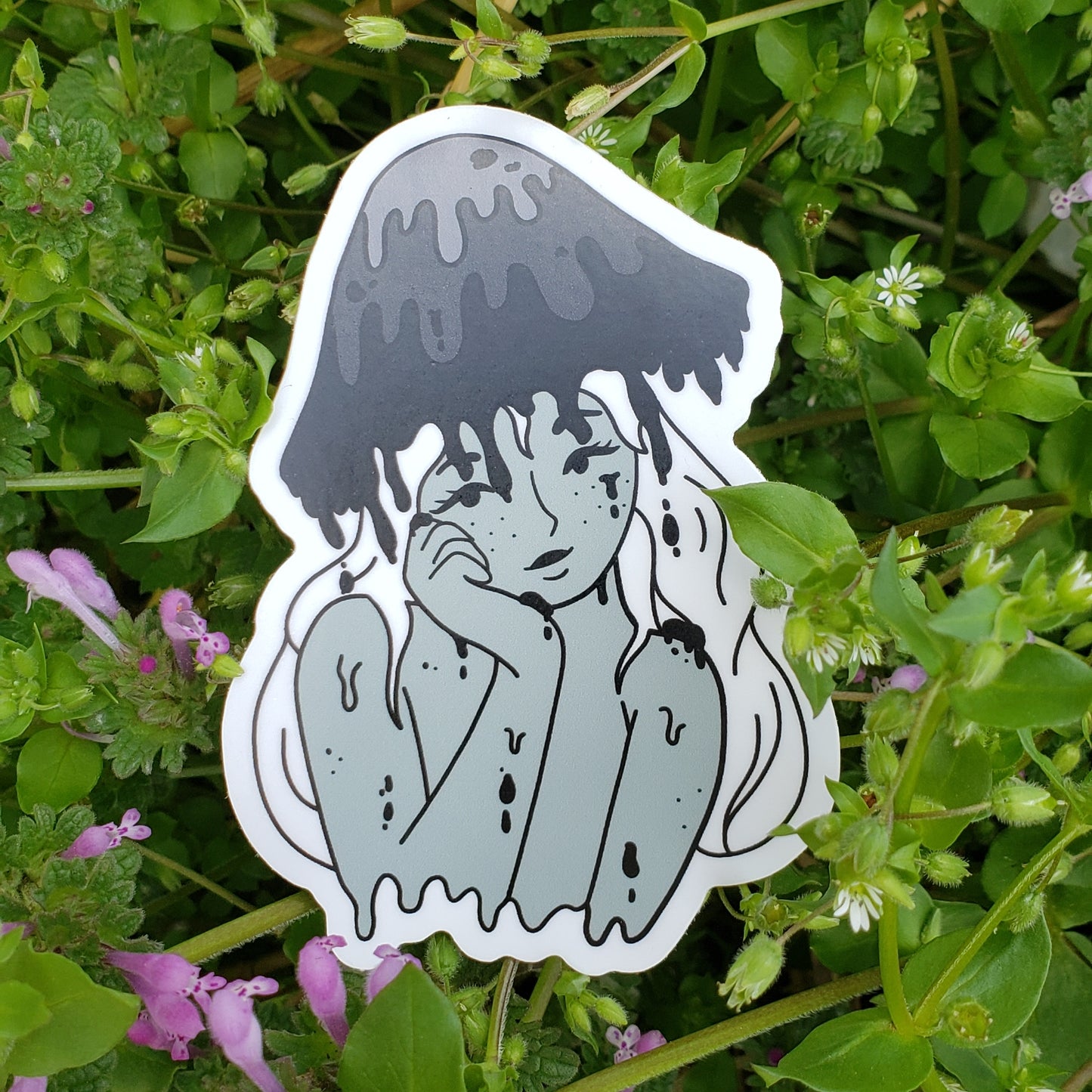 Inkcap Mushroom Girl Sticker