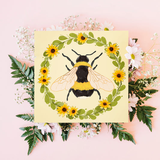 Bee 7x7 Print