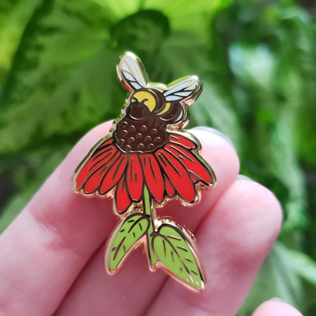 Flower Bee - Hard Enamel Pin