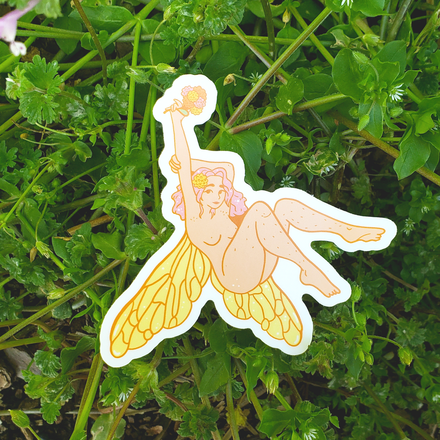 Dahlia Fairy Sticker