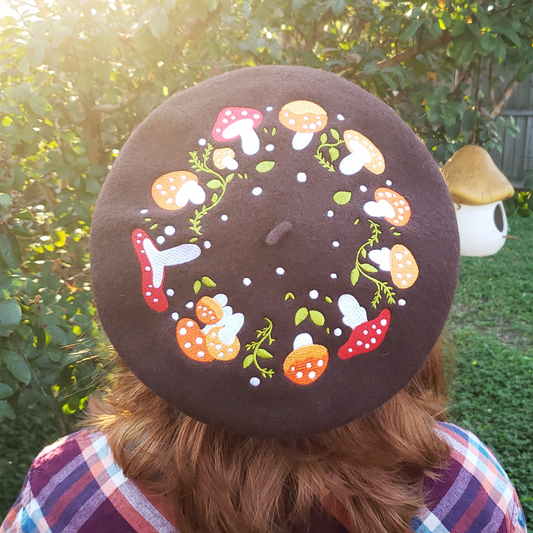 Fairy Circle Embroidered Beret