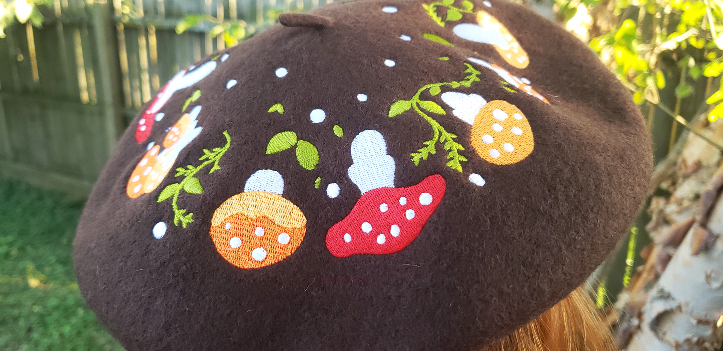 Fairy Circle Embroidered Beret