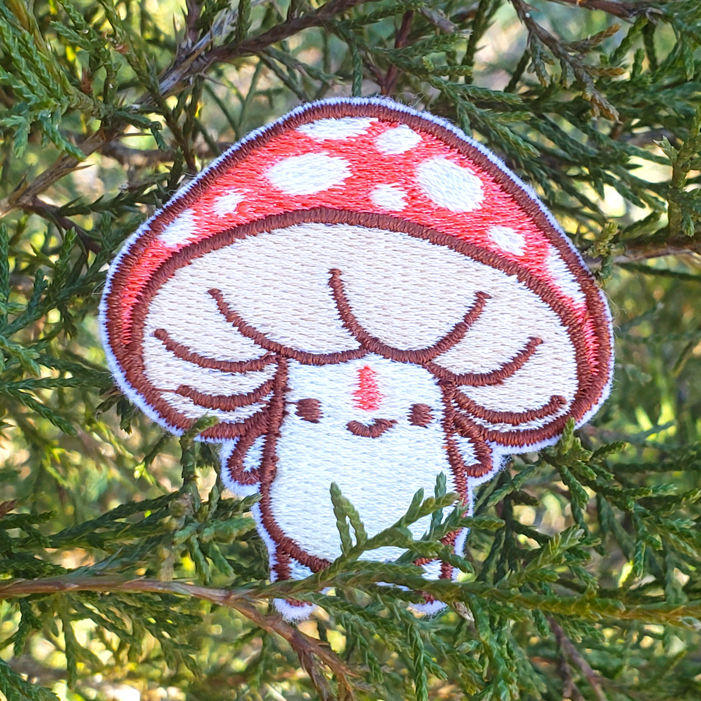 Mushroom Patch Hand Painted Denim Patches Amanita Cottagecore Patch CUSTOM  