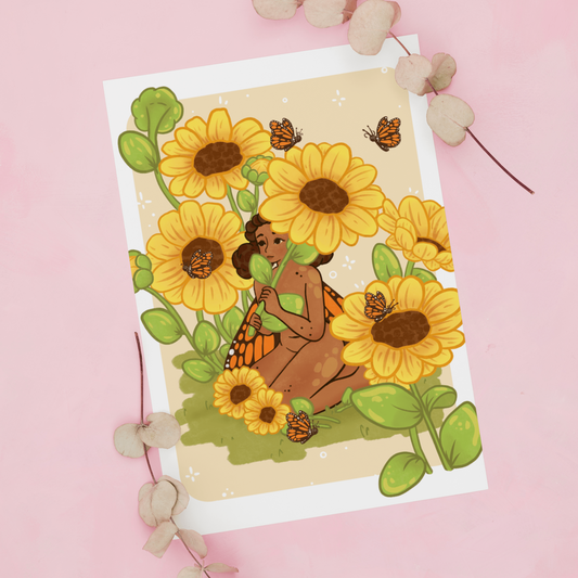 Sunflower Fairy 5x7 Print