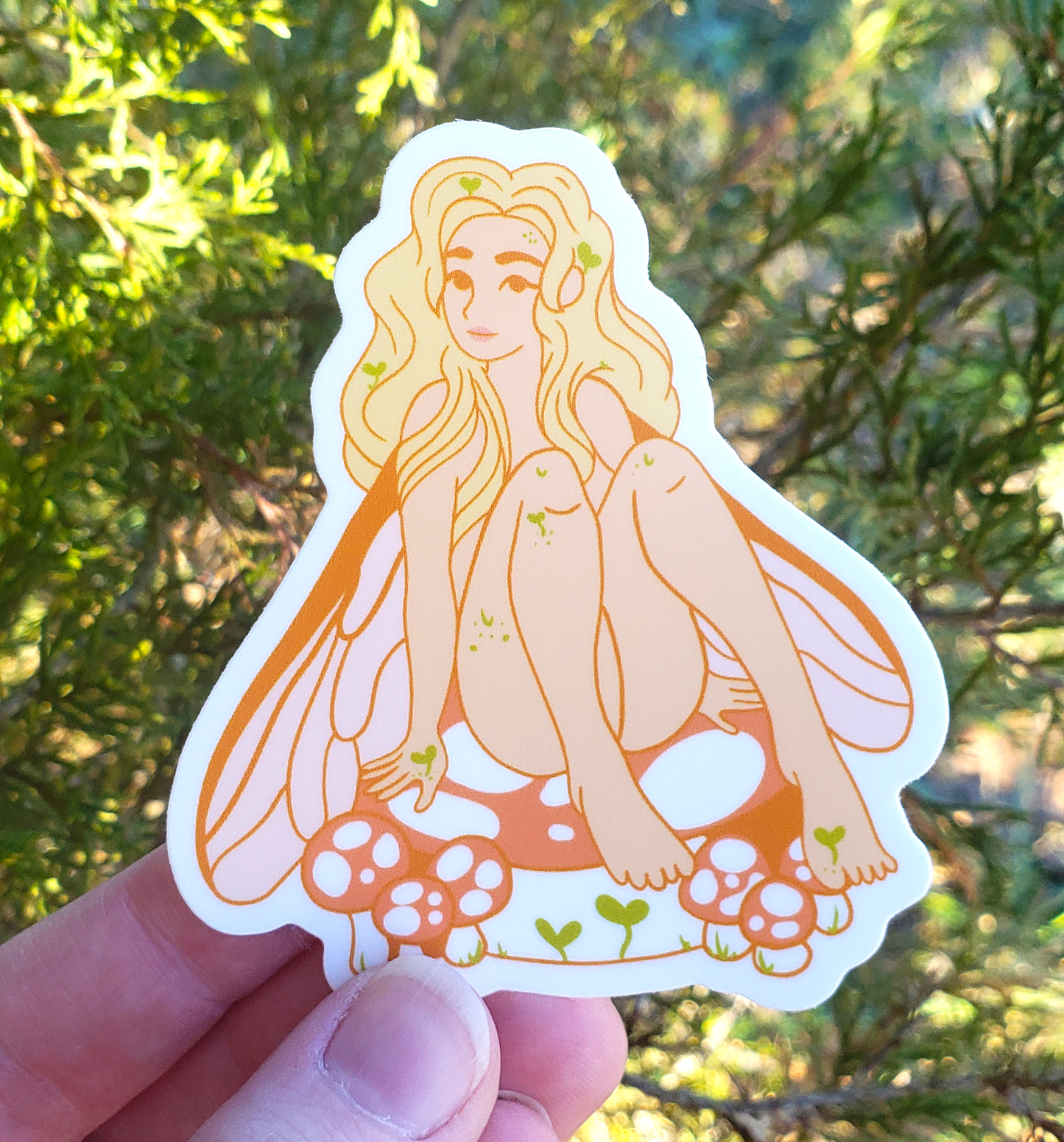 Toadstool Fairy Sticker