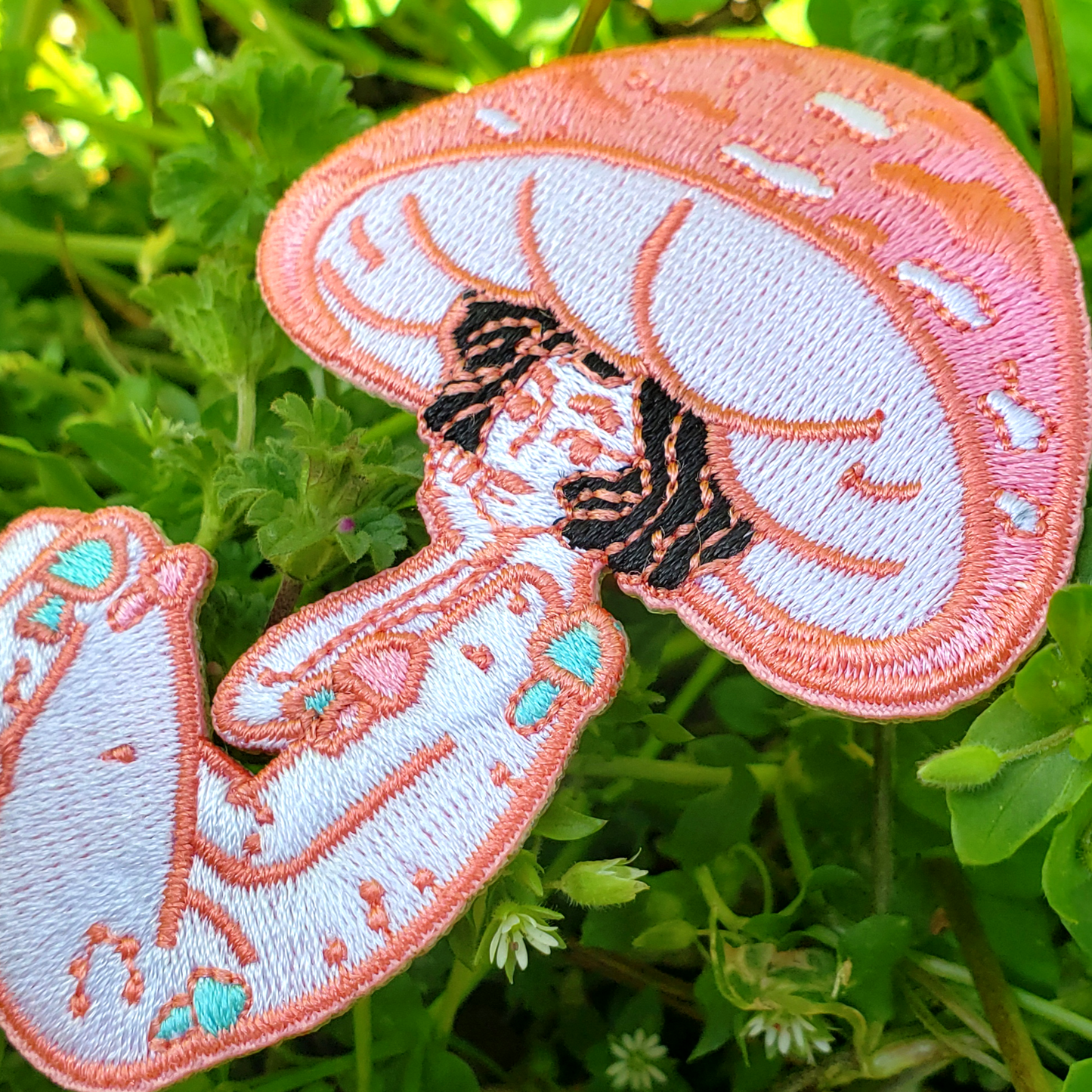 Cotton Candy Mushroom Girl Iron on Patch