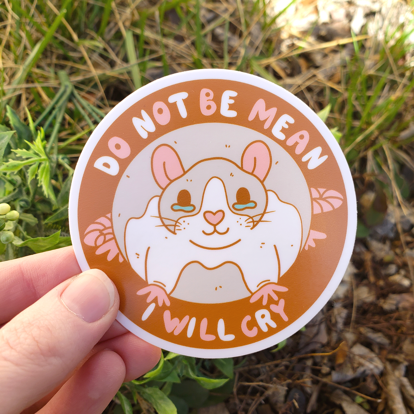 Rat 'Do Not be Mean, I will Cry' Sticker