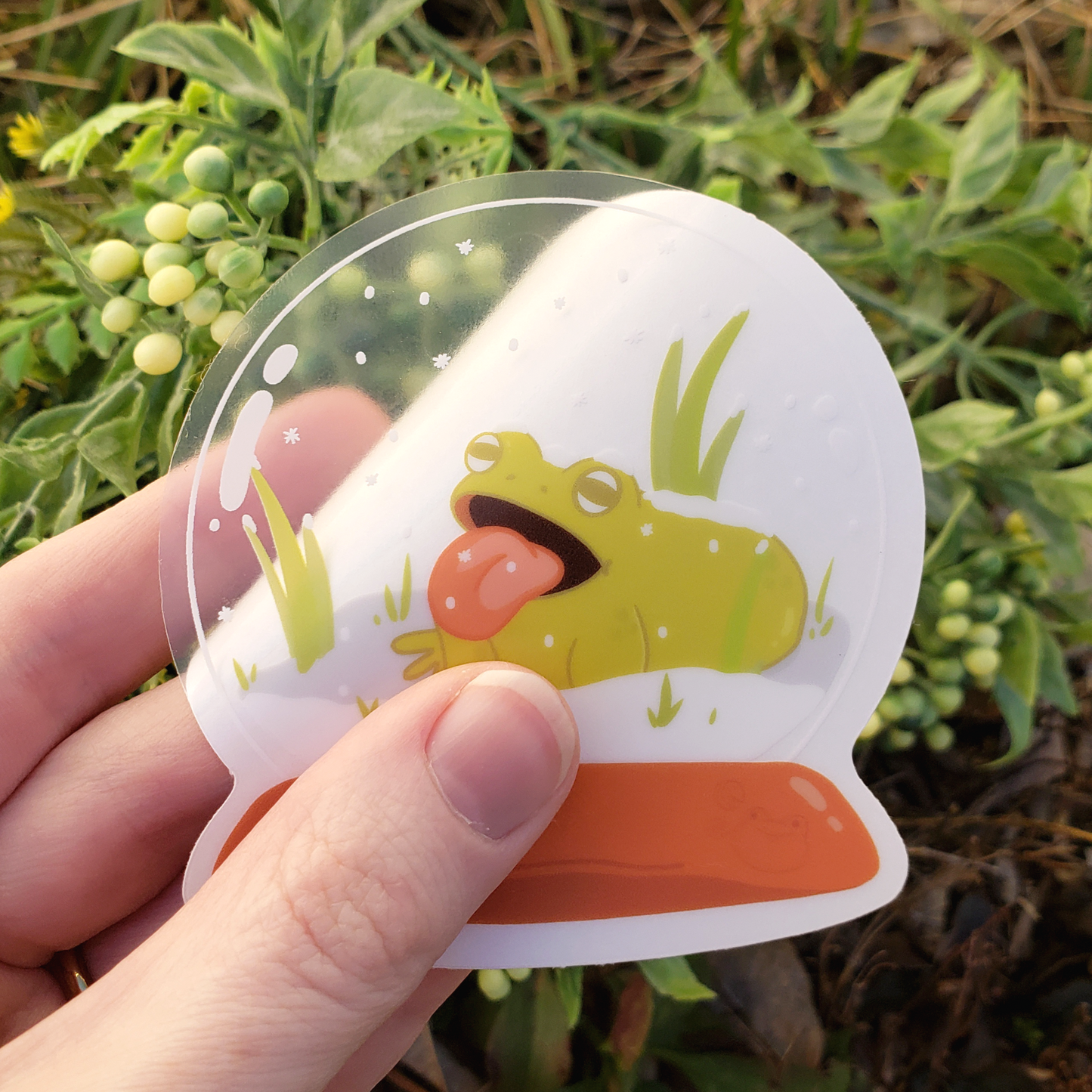 Frog globe - Mushroom Mail Sticker Design!