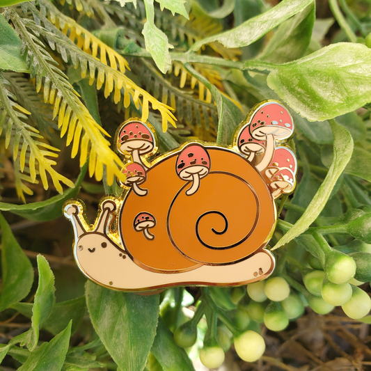 Mushroom Snail - Hard Enamel Pin