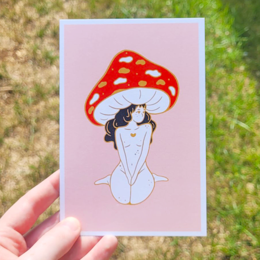 Mushroom Girl and Fairy Mini Prints